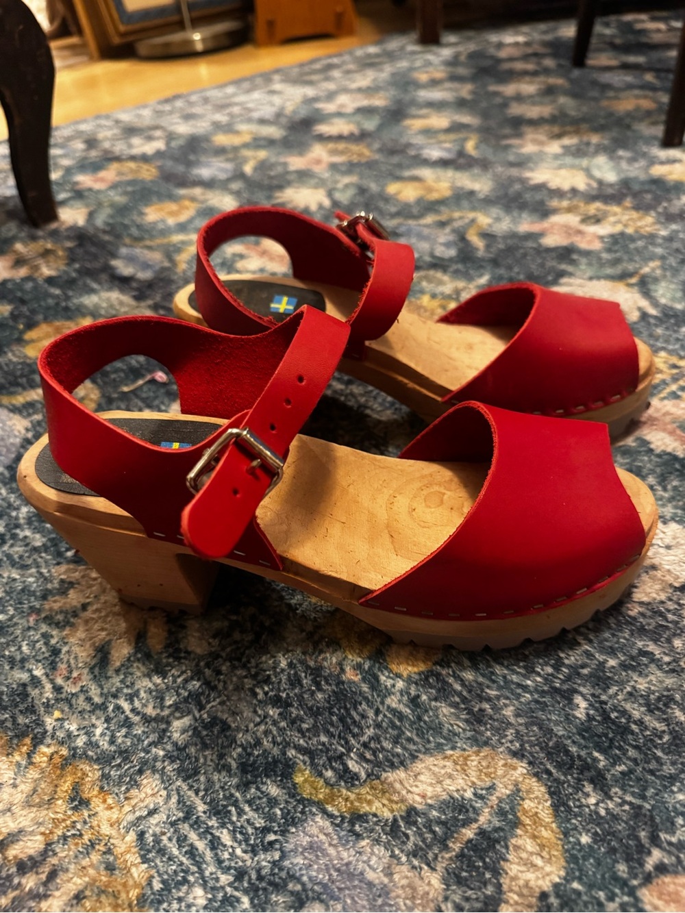 MIA Red Leather Heels - Picture 2 of 6